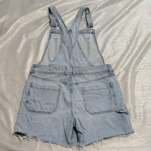 American Eagle Light Blue Denim Overalls - Picture 2 of 5